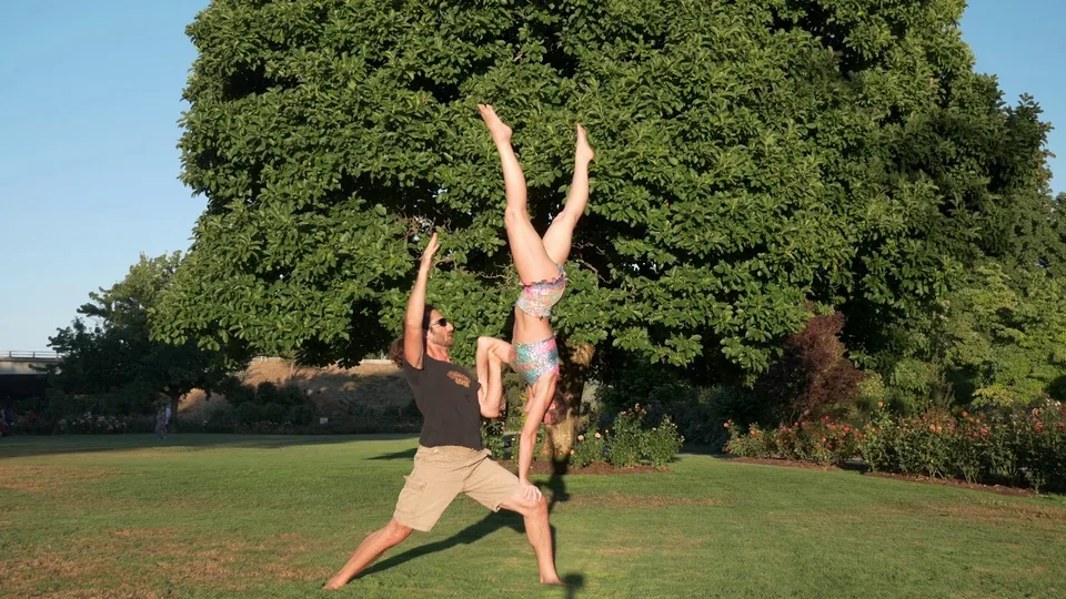 Hand Stand on Leg