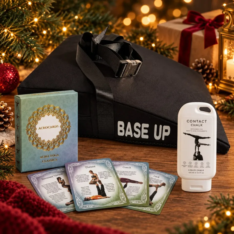 Acro Christmas Set | BASE UP Pro + AcroCards + Contact Chalk | Acroyoga Gift Set